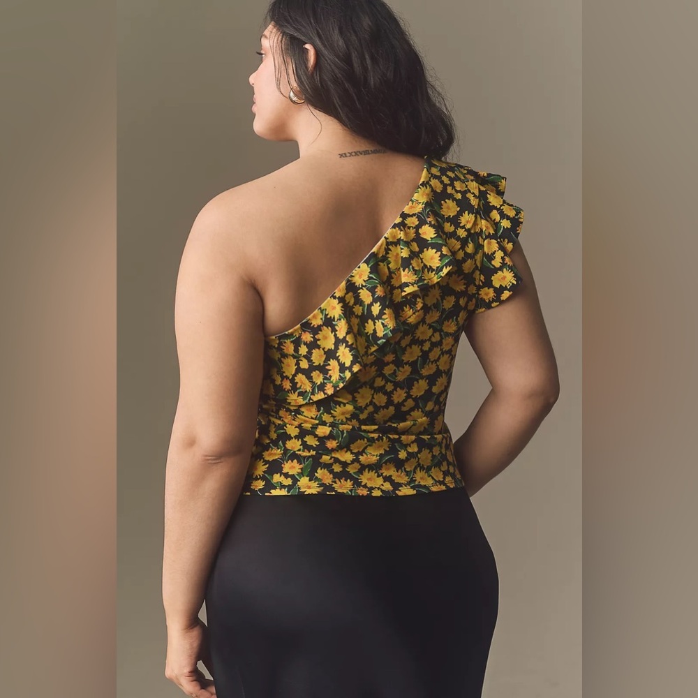 Maeve One-Shoulder Ruffled Top - Picture 7 of 12